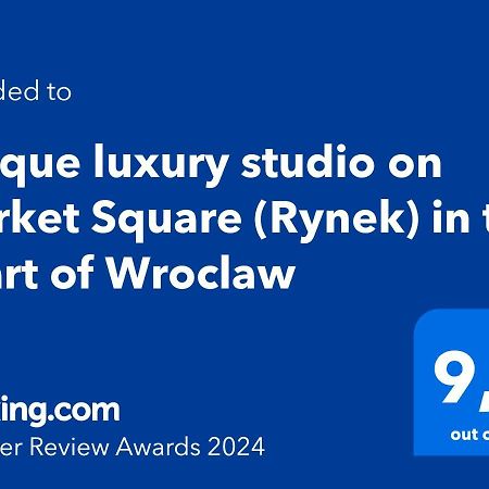 Apartament Unique Luxury Studio On Market Square Wrocław Zewnętrze zdjęcie
